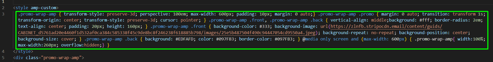 Editing amp-custom styles Editing amp-custom styles