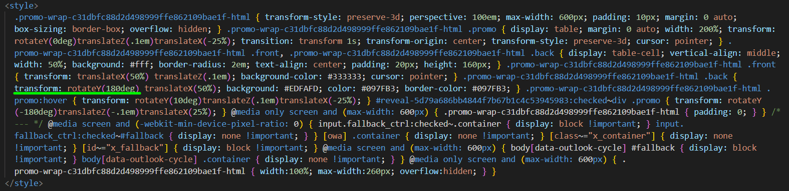 Rotation style for flip card Rotation style for flip card