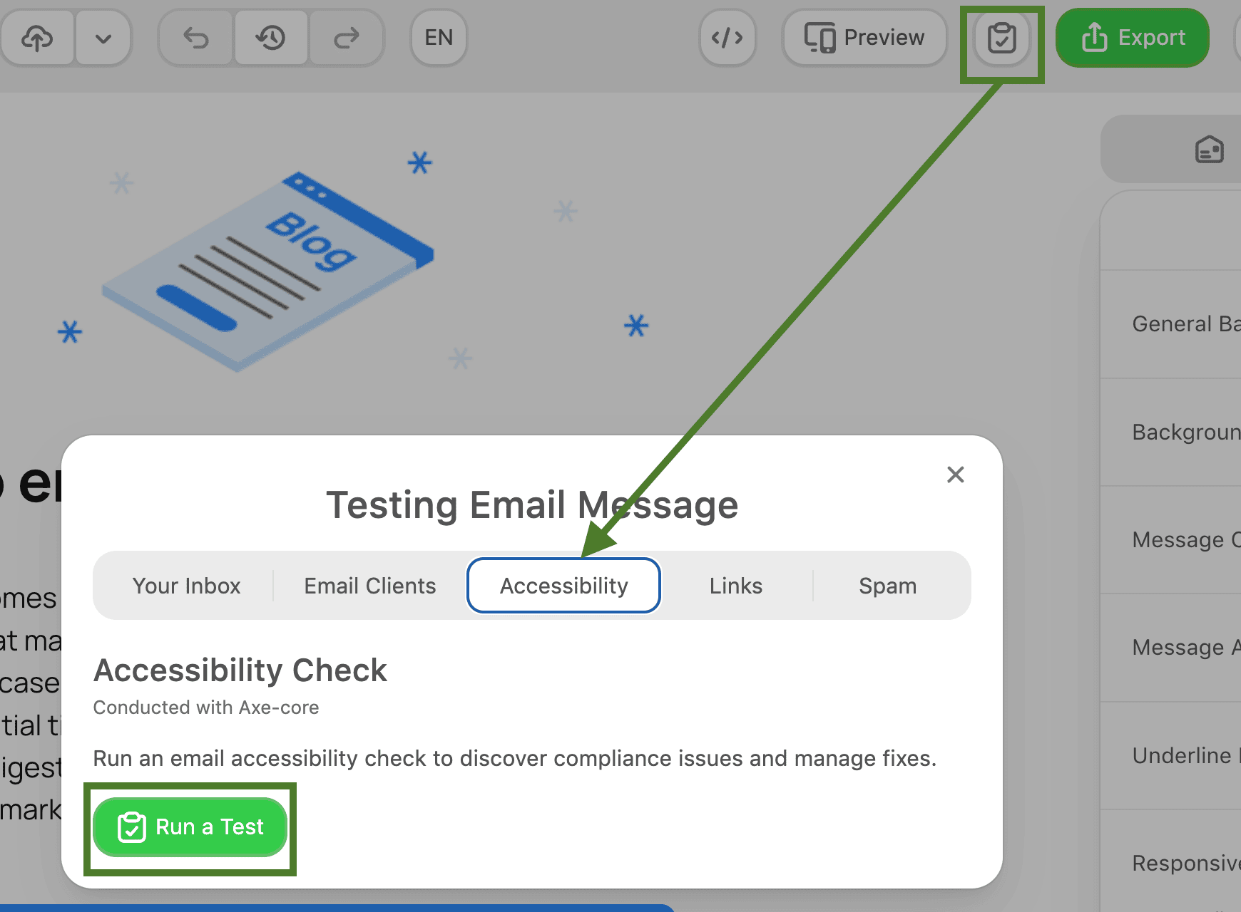 How to use the Accessibility checker in Stripo