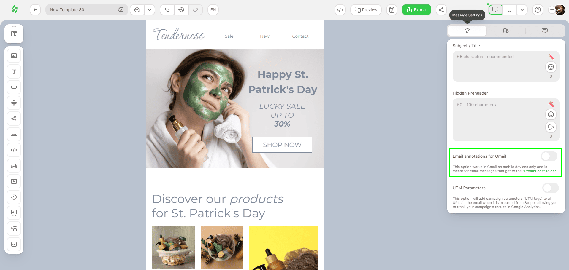 Stripo editor deal annotations