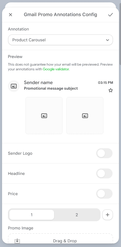 Deal annotations creation menu
