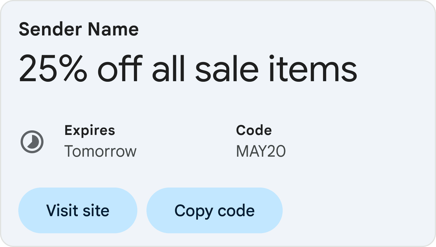 Пример карточек предложений