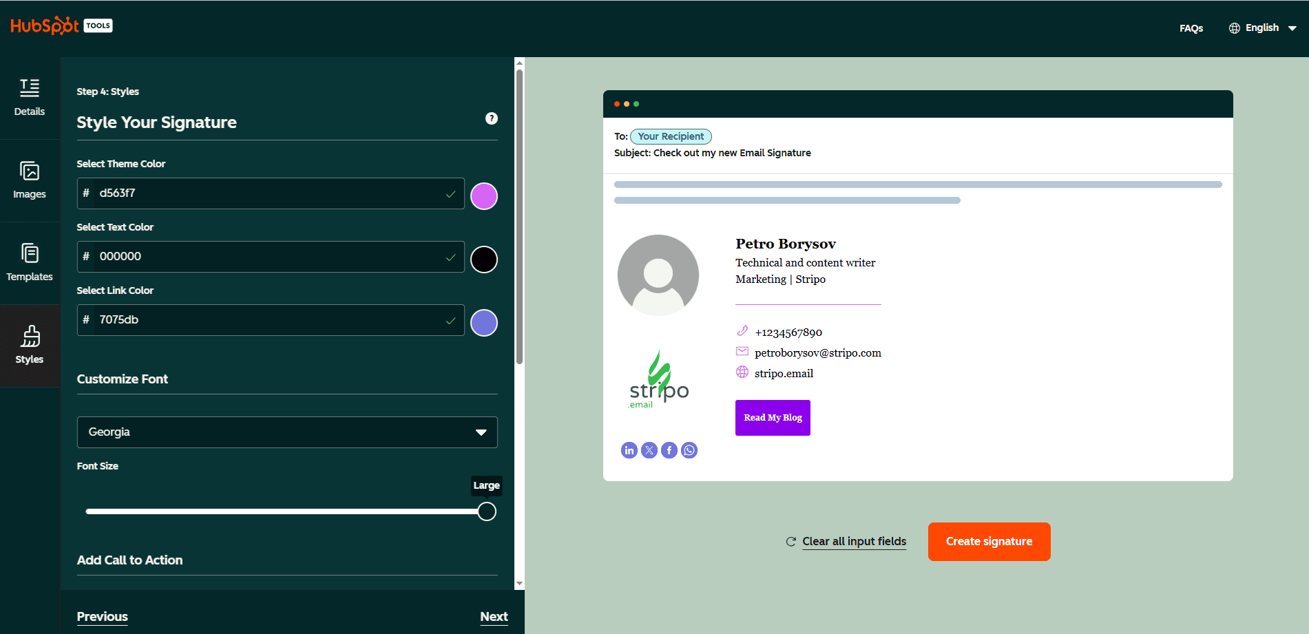 HubSpot email signature generator _ Signature image