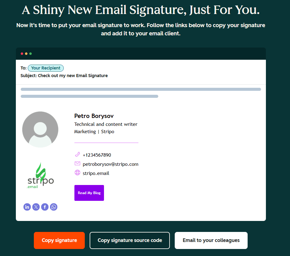 HubSpot email signature generator
