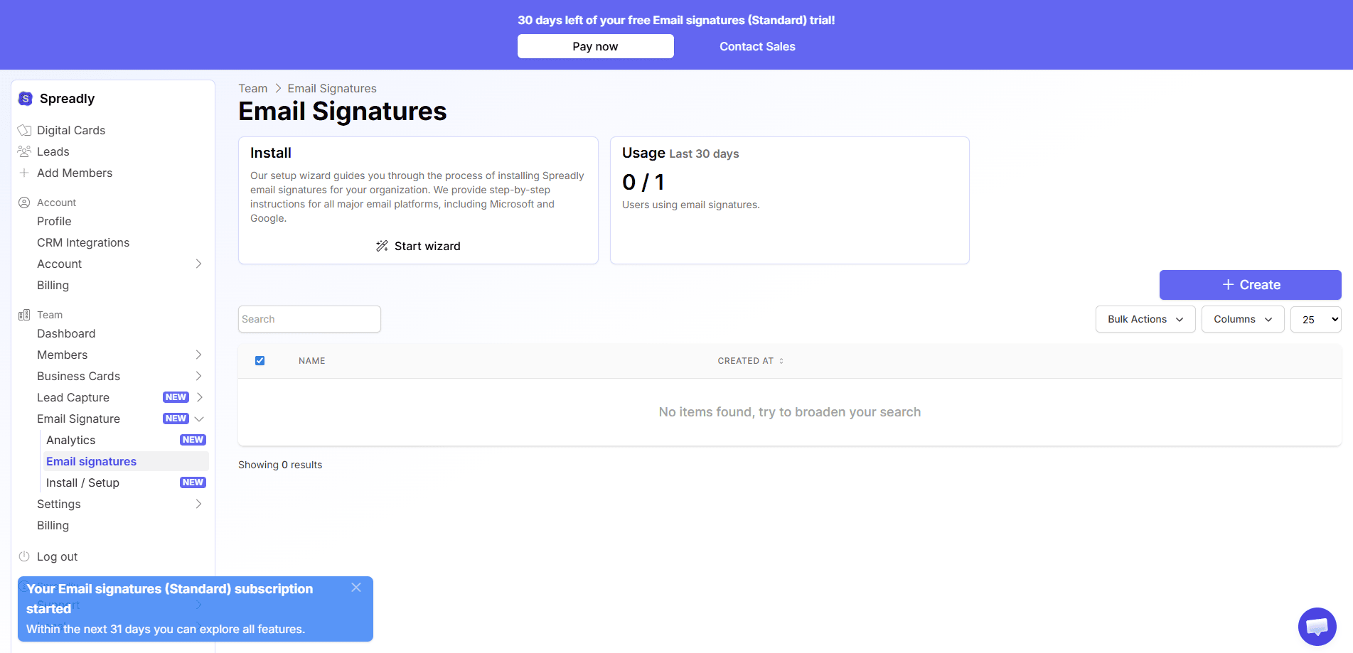 Spreadly email signature generator