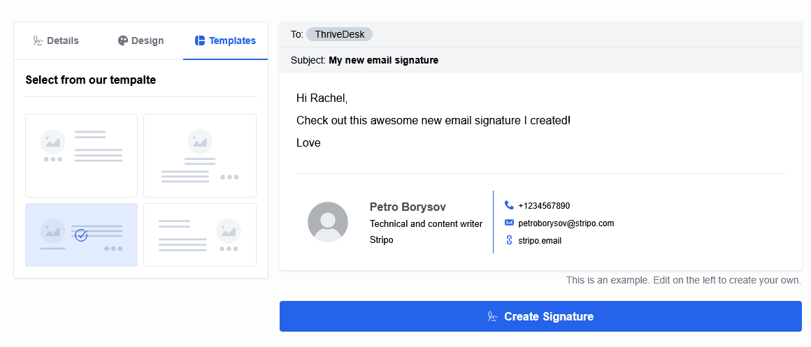 ThriveDesk _ Choosing a template
