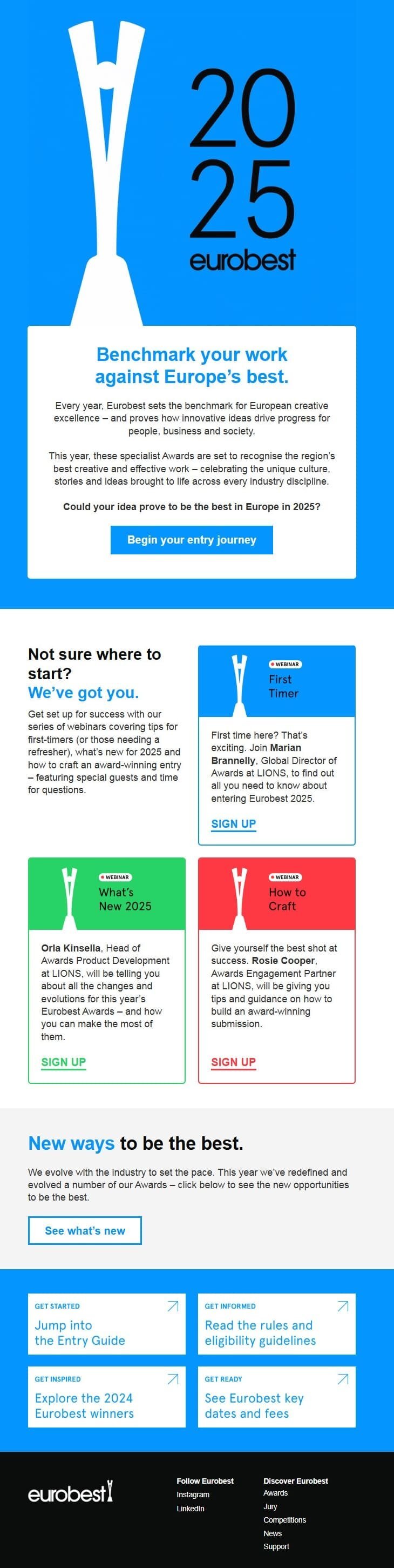 The regional LIONS Awards email campaign