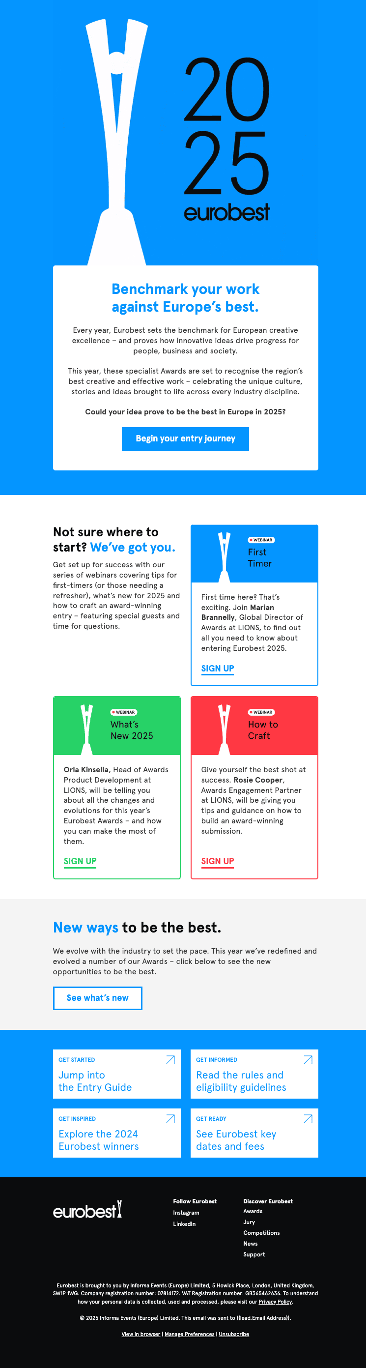 Региональная email-кампания о LIONS Awards