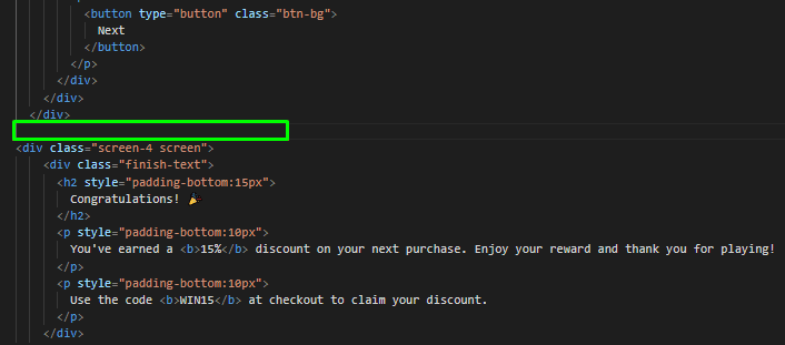 Paste code for other steps here