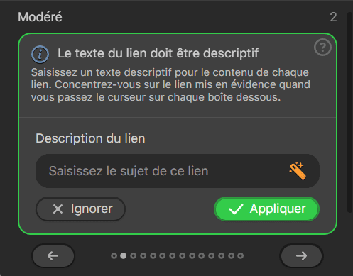 Optimisation de la description des liens avec l&rsquo;outil d&rsquo;accessibilit&eacute; Stripo