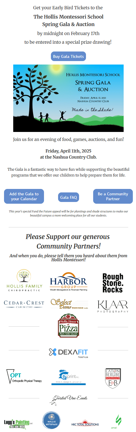 Example of an email for a non-profit organization Example of an email for a non-profit organization