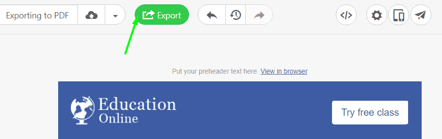 Stripo Export to PDF Export Button Stripo Export to PDF Export Button