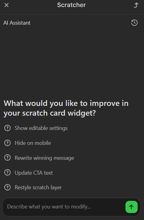 Options for editing with AI Assistant