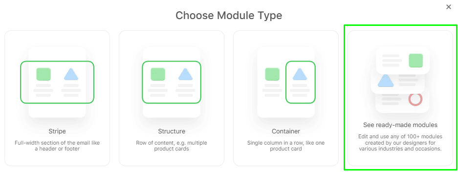 Pre-built module option
