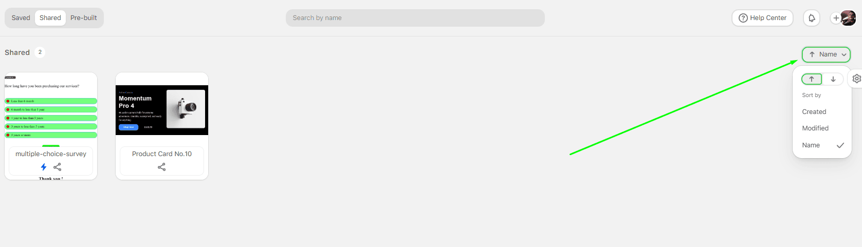Shared modules sorting
