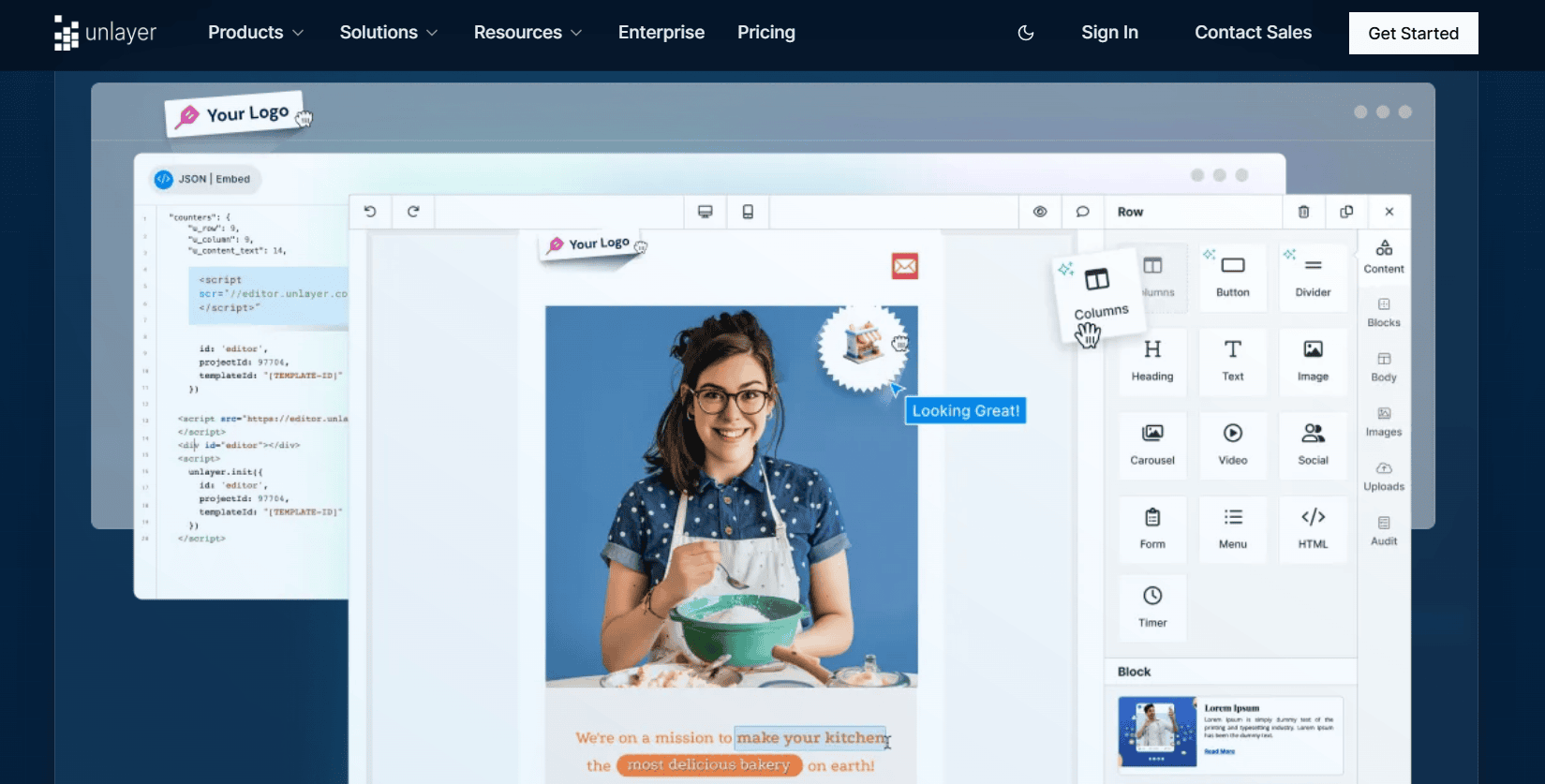 Plataforma de creaci&oacute;n de emails Unlayer
