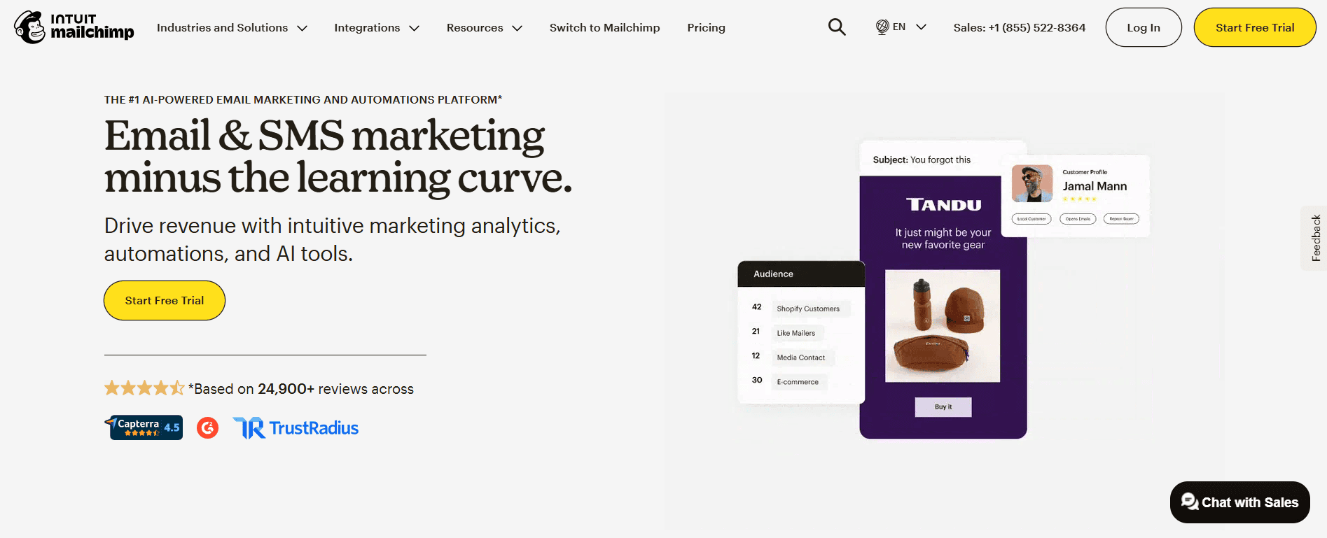 Plataforma de email marketing Mailchimp