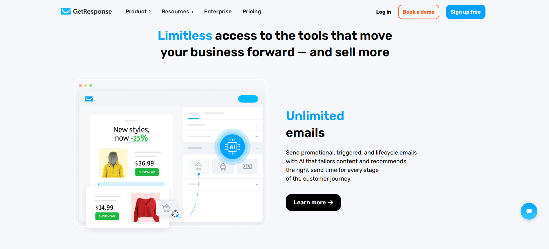 Plataforma de email marketing GetResponse