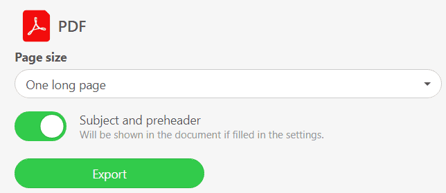 Stripo Export to PDF Toggling the Button Stripo Export to PDF Toggling the Button