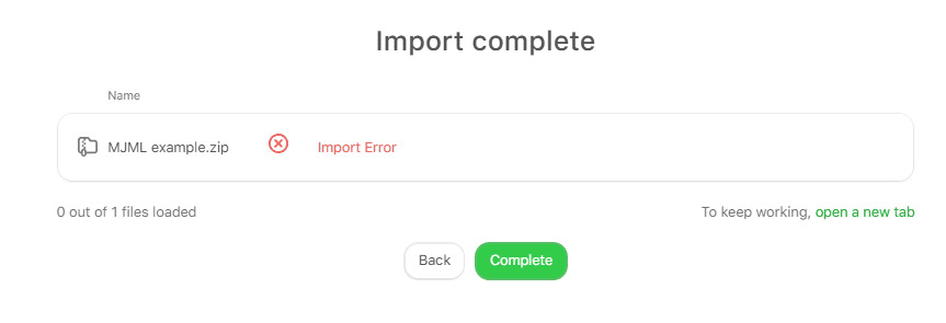 Failed import Failed import