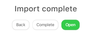 Successful code import Successful code import
