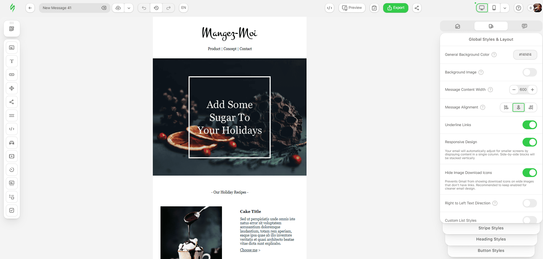Imported MJML template Imported MJML template
