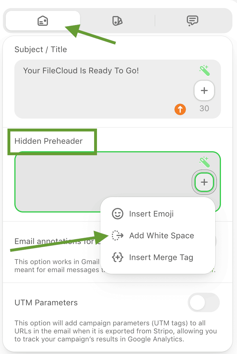How to use a Hidden Preheader in Stripo