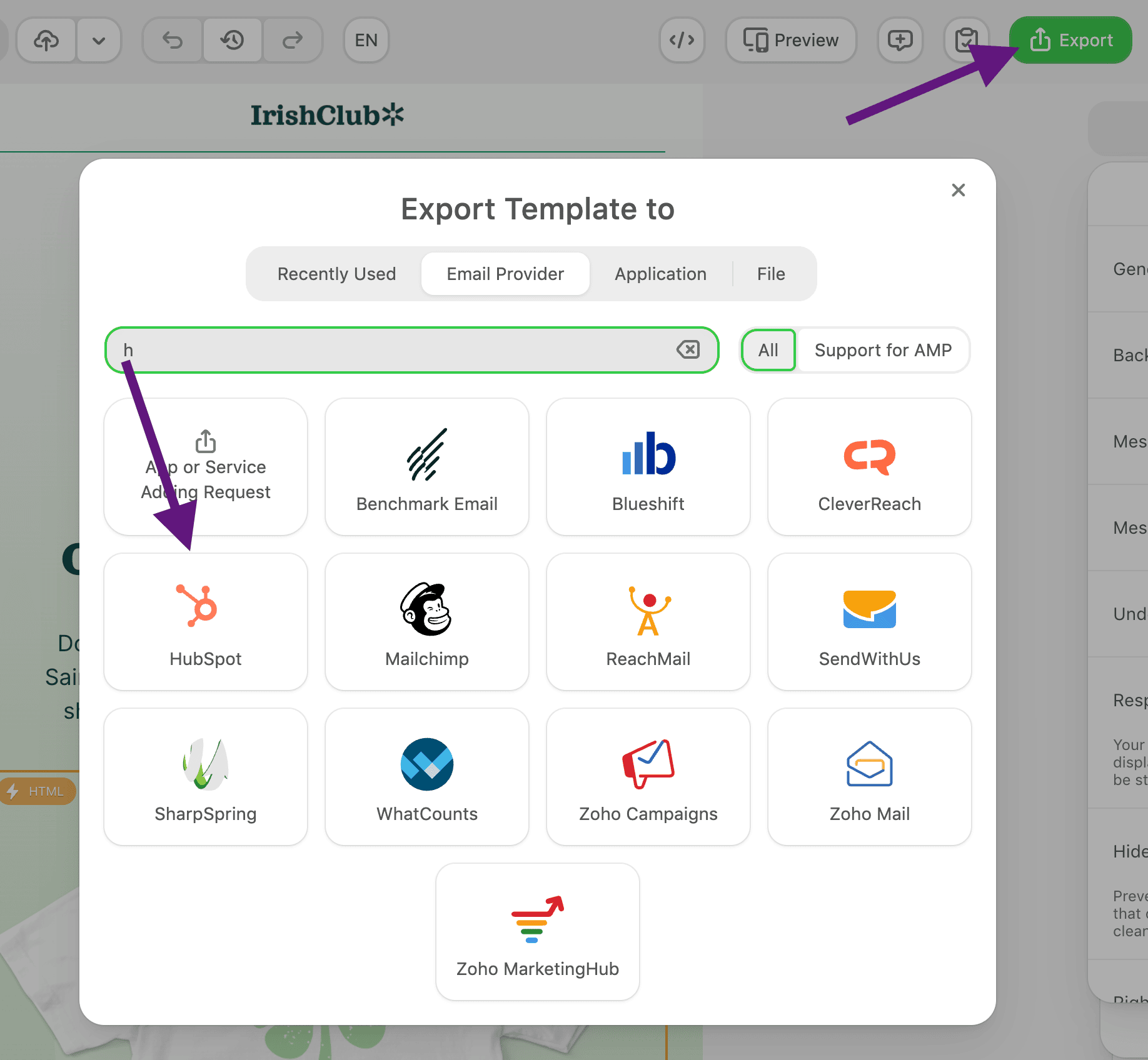 How to export an email from Stripo to HubSpot How to export an email from Stripo to HubSpot