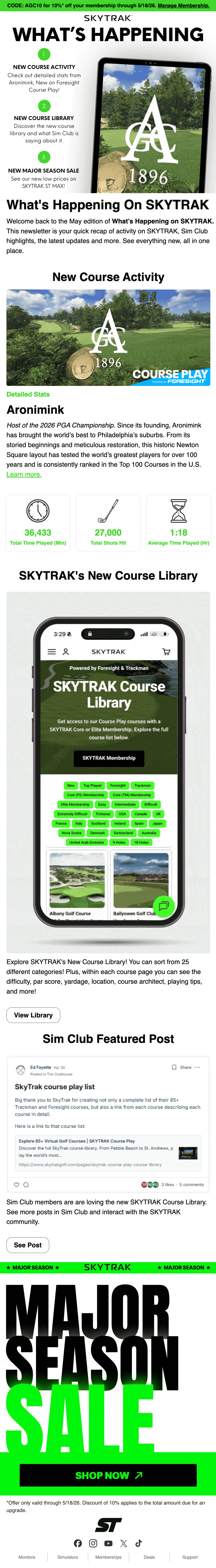 Example of an email newsletter for a sports monitoring service Example of an email newsletter for a sports monitoring service