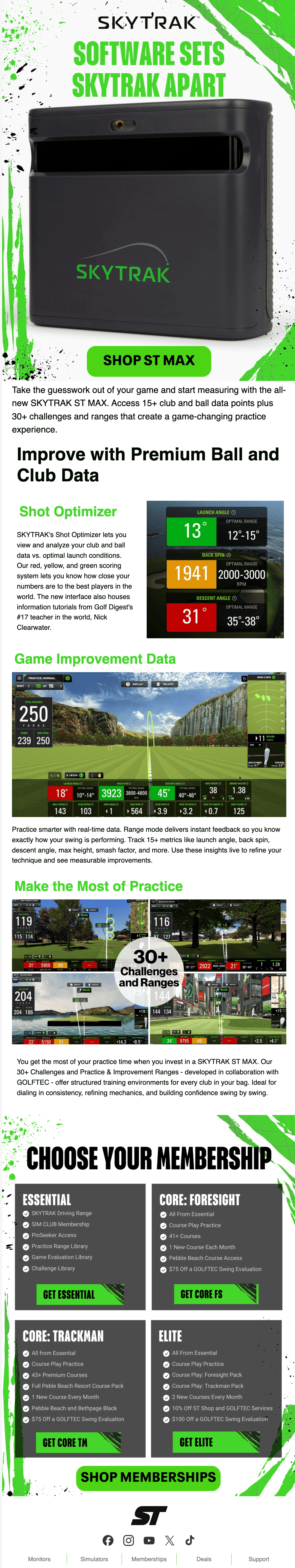 Promotional email campaign for a sports company Promotional email campaign for a sports company