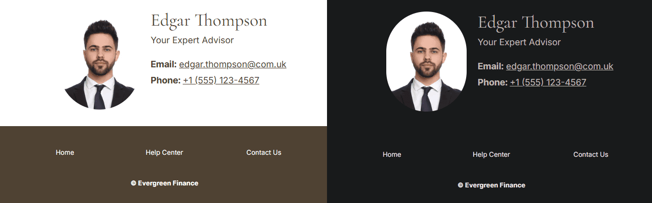 Example of white objects in the background of a signature in dark mode Example of white objects in the background of a signature in dark mode