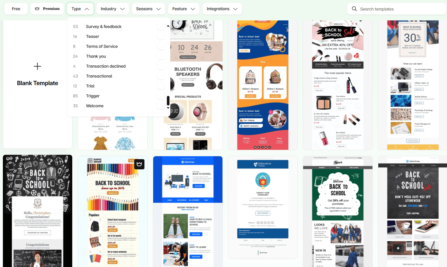 Stripo’s email templates Stripo’s email templates