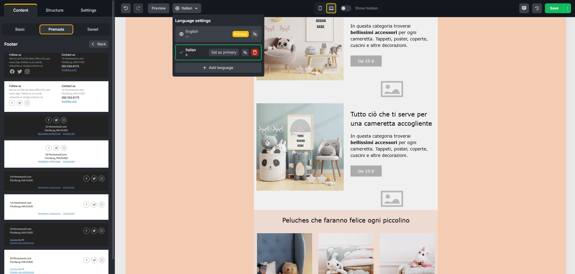 Topol’s auto-translation feature Topol’s auto-translation feature