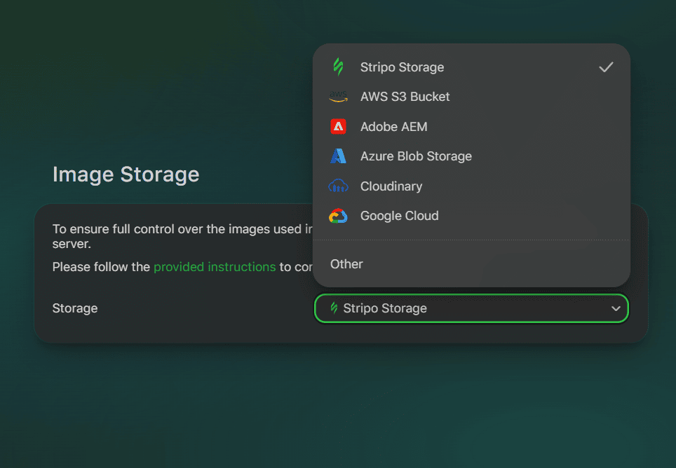 Stripo image storage