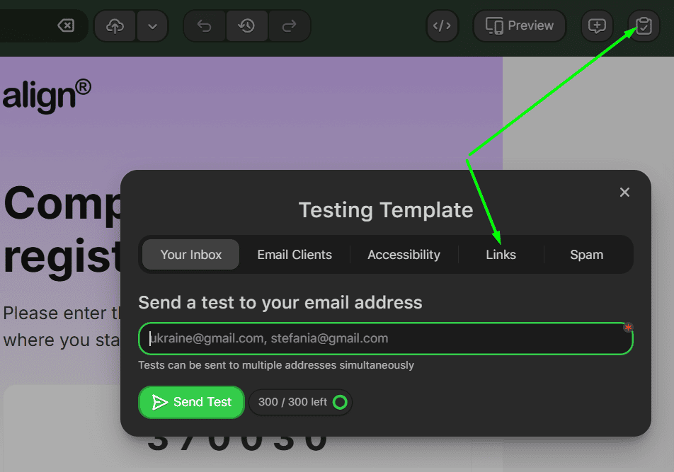 Link testing