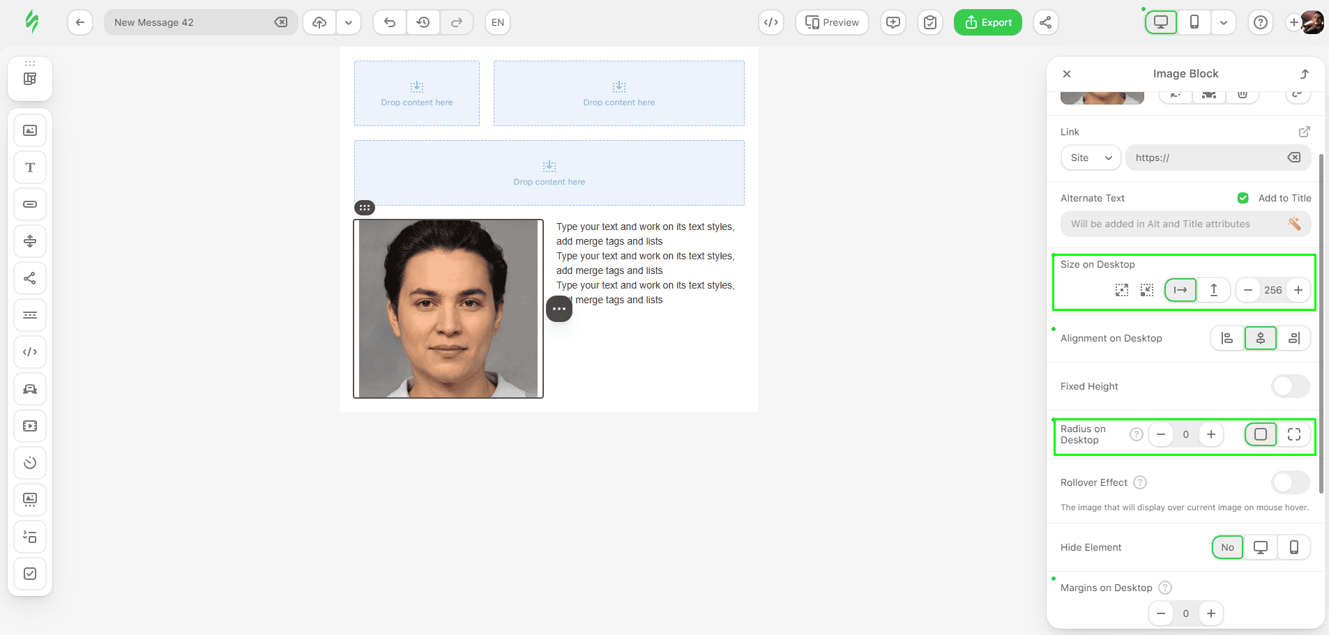 Configuraci&oacute;n de imagen