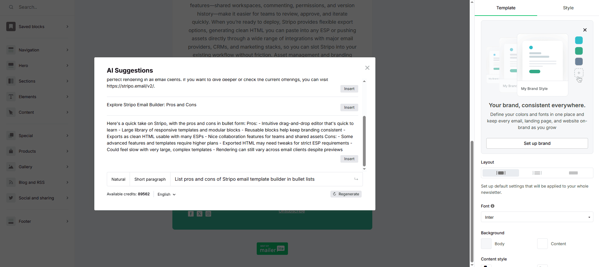 MailerLite’s AI-assisted text rewriting MailerLite’s AI-assisted text rewriting