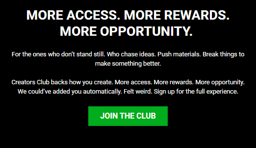 Example of a bright green button on a black background