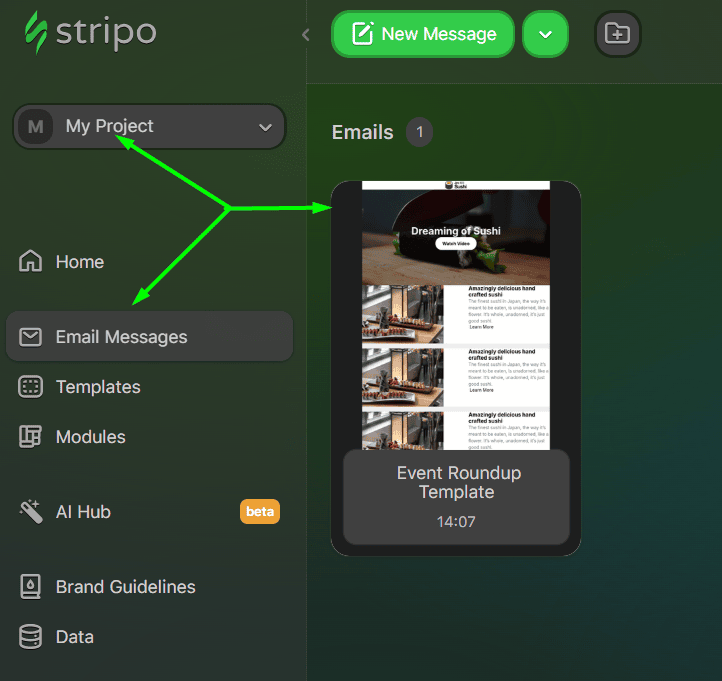 Imported email in Stripo Email Messages Imported email in Stripo Email Messages