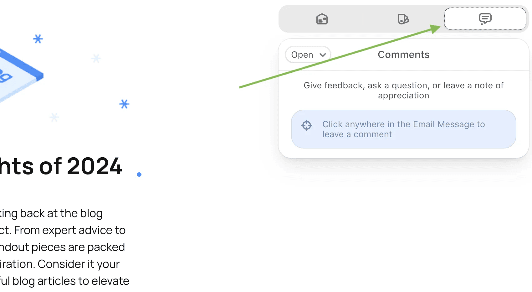 Stripo commenting feature Stripo commenting feature