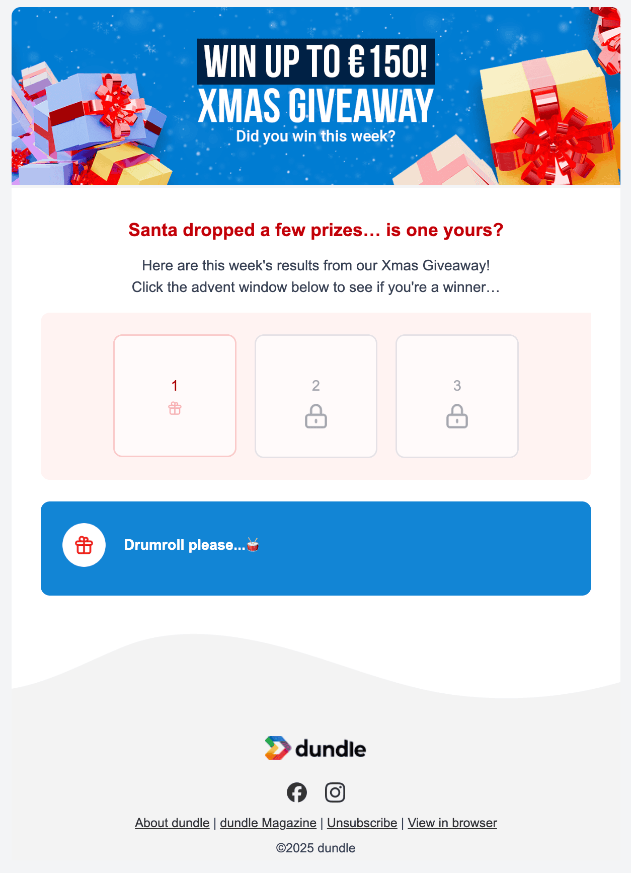 A gamified Advent Calendar campaign example