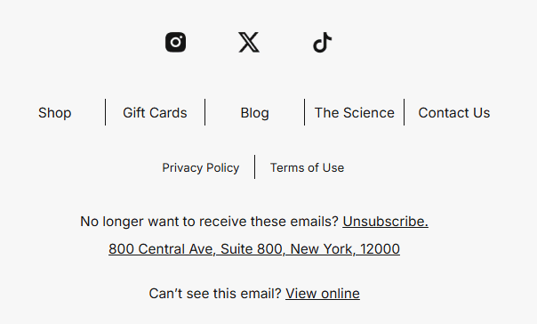 Exemplo de um rodapé de e-mail Exemplo de um rodapé de e-mail