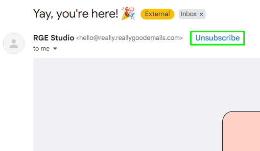 Exemplo do cabeçalho List-Unsubscribe Exemplo do cabeçalho List-Unsubscribe