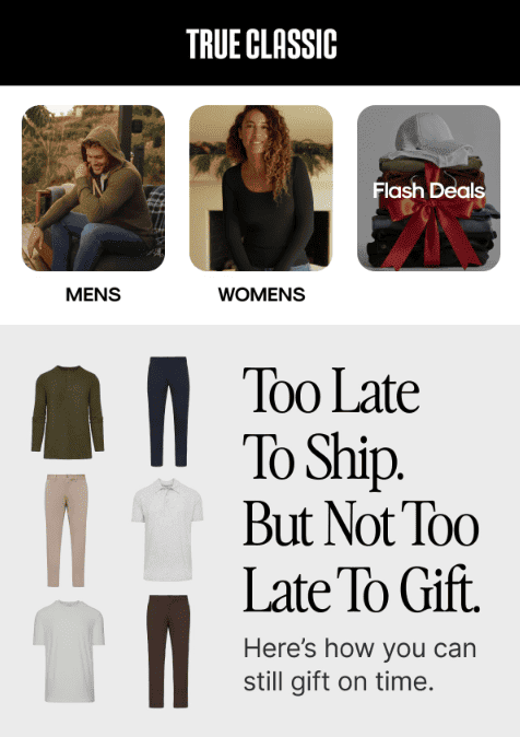 Example of a gift card email Example of a gift card email