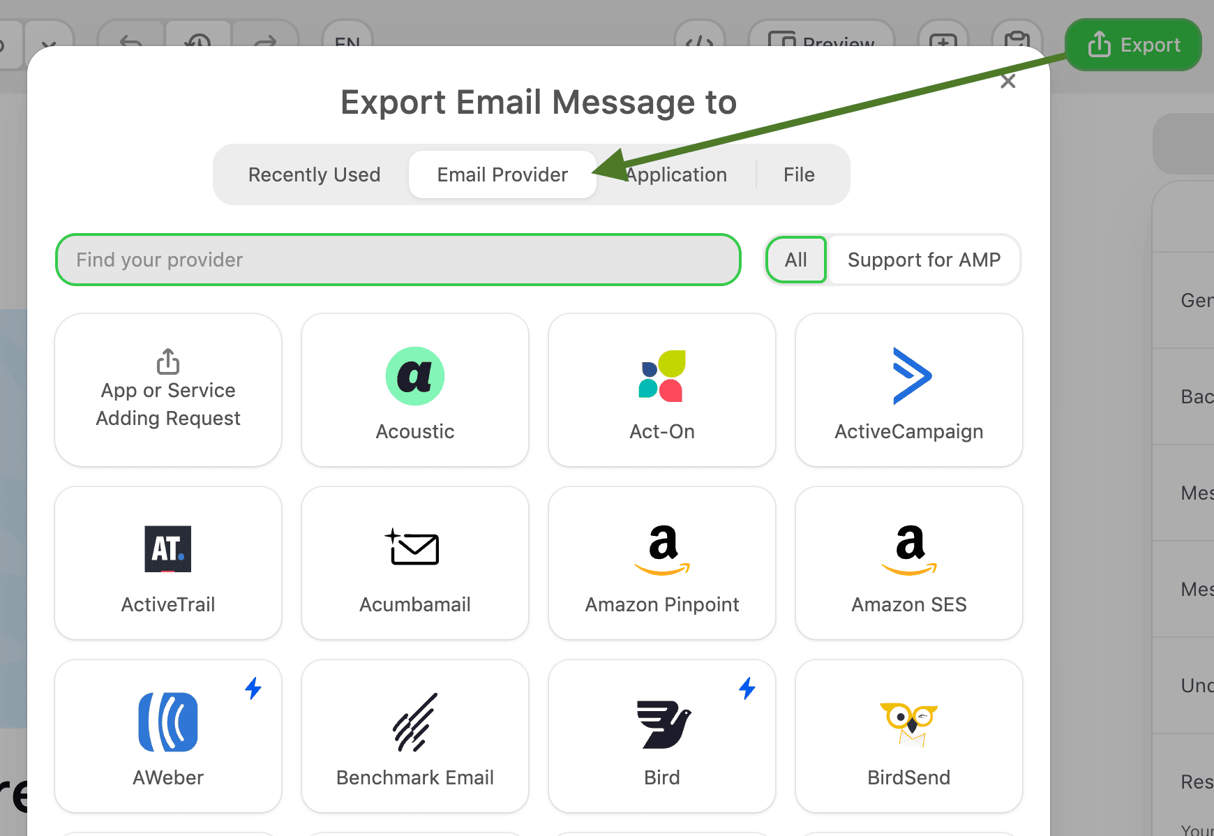 How to export an email template to ESP How to export an email template to ESP