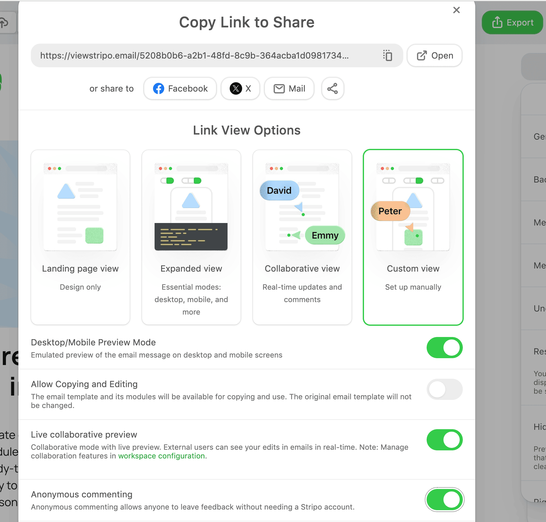 How to share a Stripo link for review How to share a Stripo link for review
