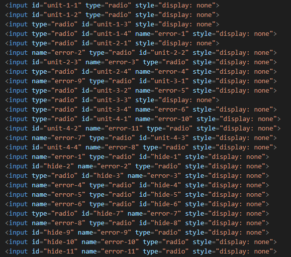 Main puzzle code Main puzzle code