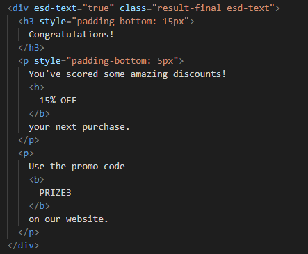 Change your final message here Change your final message here