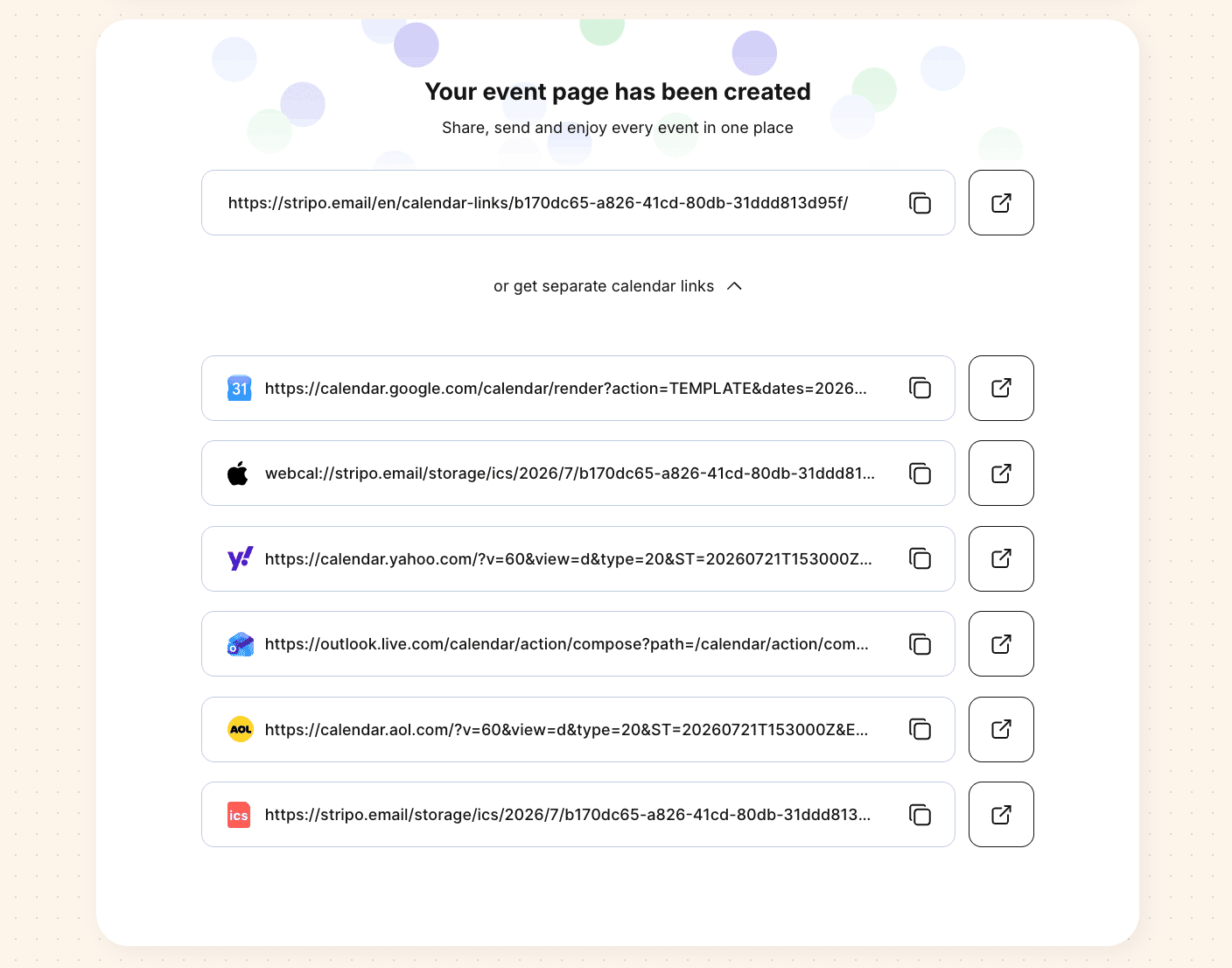 Calendar Links Calendar Links