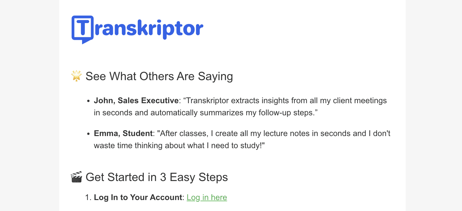 The social-proof email example